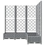 Jardinera con enrejado PP gris claro 120x120x121,5 cm en Macetas y jardineras | Comprar online en Foru.es