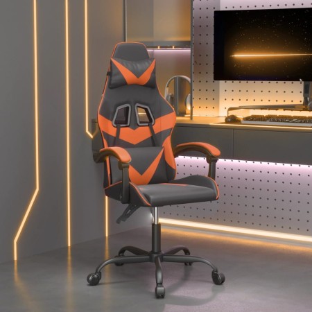 Silla gaming cuero sintético negro y naranja en Sillas gaming | Comprar online en Foru.es