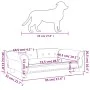 Cama para perros de cuero sintético gris 95x55x30 cm de vidaXL, Camas para perros - Ref: Foro24-171820, Precio: 82,95 €, Desc...