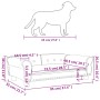 Cama para perros de cuero sintético gris 95x55x30 cm de vidaXL, Camas para perros - Ref: Foro24-171820, Precio: 84,57 €, Desc...