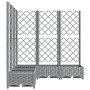 Jardinera con enrejado PP gris claro 120x120x121,5 cm en Macetas y jardineras | Comprar online en Foru.es