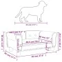 Cama para perros de cuero sintético gris 70x45x30 cm de vidaXL, Camas para perros - Ref: Foro24-171834, Precio: 64,78 €, Desc...