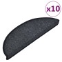 Alfombrillas de escalera 10 unidades gris antracita 56x17x3 cm de vidaXL, Alfombrillas para escalones - Ref: Foro24-149735, P...