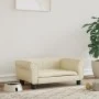 Cama para perros de cuero sintético crema 70x45x30 cm de vidaXL, Camas para perros - Ref: Foro24-171832, Precio: 79,39 €, Des...