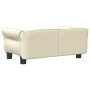 Cama para perros de cuero sintético crema 70x45x30 cm de vidaXL, Camas para perros - Ref: Foro24-171832, Precio: 79,39 €, Des...