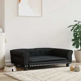 Cama para perros de cuero sintético negra 95x55x30 cm de vidaXL, Camas para perros - Ref: Foro24-171817, Precio: 99,83 €, Des...