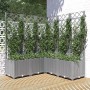 Jardinera con enrejado PP gris claro 120x120x136 cm en Macetas y jardineras | Comprar online en Foru.es