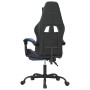 Silla gaming con reposapiés cuero sintético negro azul en Sillas gaming | Comprar online en Foru.es