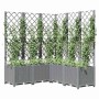 Jardinera con enrejado PP gris claro 120x120x136 cm en Macetas y jardineras | Comprar online en Foru.es