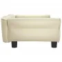 Cama para perros de cuero sintético crema 95x55x30 cm de vidaXL, Camas para perros - Ref: Foro24-171818, Precio: 79,71 €, Des...