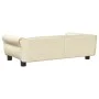 Cama para perros de cuero sintético crema 95x55x30 cm de vidaXL, Camas para perros - Ref: Foro24-171818, Precio: 79,71 €, Des...