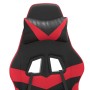 Silla gaming con reposapiés cuero sintético negro rojo en Sillas gaming | Comprar online en Foru.es