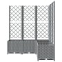 Jardinera con enrejado PP gris claro 120x120x136 cm en Macetas y jardineras | Comprar online en Foru.es