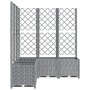 Jardinera con enrejado PP gris claro 120x120x136 cm en Macetas y jardineras | Comprar online en Foru.es
