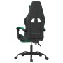 Silla gaming con reposapiés cuero sintético negro verde en Sillas gaming | Comprar online en Foru.es