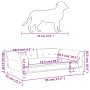 Cama para perros de cuero sintético marrón 95x55x30 cm de vidaXL, Camas para perros - Ref: Foro24-171819, Precio: 84,92 €, De...