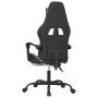 Silla gaming con reposapiés cuero sintético negro blanco en Sillas gaming | Comprar online en Foru.es