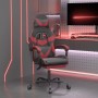 Silla gaming con reposapiés cuero sintético negro rojo tinto en Sillas gaming | Comprar online en Foru.es