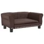 Cama para perros de cuero sintético marrón 70x45x30 cm de vidaXL, Camas para perros - Ref: Foro24-171833, Precio: 64,99 €, De...