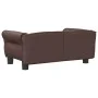 Cama para perros de cuero sintético marrón 70x45x30 cm de vidaXL, Camas para perros - Ref: Foro24-171833, Precio: 64,99 €, De...