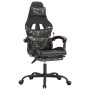 Silla gaming con reposapiés cuero sintético negro camuflaje en Sillas gaming | Comprar online en Foru.es