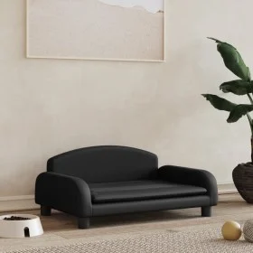 Cama para perros de cuero sintético negra 70x45x30 cm de vidaXL, Camas para perros - Ref: Foro24-171965, Precio: 77,10 €, Des...