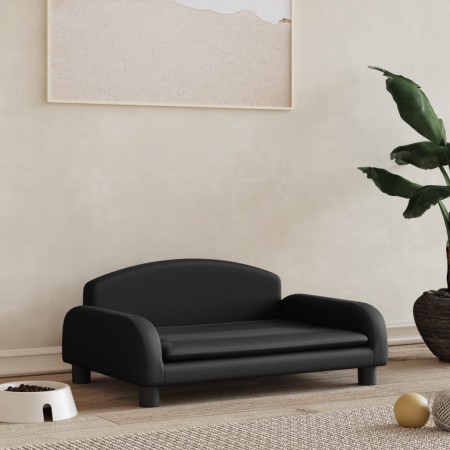 Cama para perros de cuero sintético negra 70x45x30 cm de vidaXL, Camas para perros - Ref: Foro24-171965, Precio: 78,54 €, Des...