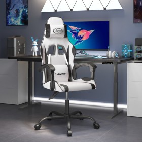 Silla gaming cuero sintético blanco y negro en Sillas gaming | Comprar online en Foru.es