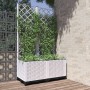 Jardinera con enrejado PP blanco 80x40x136 cm en Macetas y jardineras | Comprar online en Foru.es