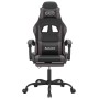 Silla gaming con reposapiés cuero sintético negro gris en Sillas gaming | Comprar online en Foru.es