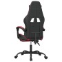 Silla gaming con reposapiés cuero sintético negro rojo tinto en Sillas gaming | Comprar online en Foru.es