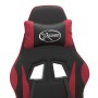 Silla gaming con reposapiés cuero sintético negro rojo tinto en Sillas gaming | Comprar online en Foru.es