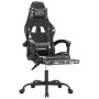 Silla gaming con reposapiés cuero sintético negro camuflaje en Sillas gaming | Comprar online en Foru.es
