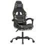 Silla gaming con reposapiés cuero sintético negro camuflaje en Sillas gaming | Comprar online en Foru.es