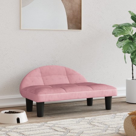 Cama para perros de terciopelo rosa 70x52x30 cm de vidaXL, Camas para perros - Ref: Foro24-171941, Precio: 58,88 €, Descuento: %