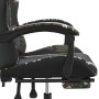 Silla gaming con reposapiés cuero sintético negro camuflaje en Sillas gaming | Comprar online en Foru.es