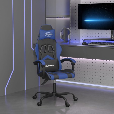 Silla gaming cuero sintético negro y azul en Sillas gaming | Comprar online en Foru.es