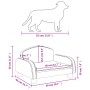 Cama para perros de cuero sintético gris 50x40x30 cm de vidaXL, Camas para perros - Ref: Foro24-171979, Precio: 66,72 €, Desc...