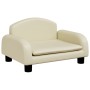 Cama para perros de cuero sintético crema 50x40x30 cm de vidaXL, Camas para perros - Ref: Foro24-171977, Precio: 65,63 €, Des...
