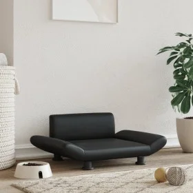 Cama para perros de cuero sintético negra 70x45x28 cm de vidaXL, Camas para perros - Ref: Foro24-172001, Precio: 69,50 €, Des...