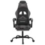 Silla gaming con reposapiés cuero sintético negro gris en Sillas gaming | Comprar online en Foru.es