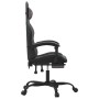 Silla gaming con reposapiés cuero sintético negro gris en Sillas gaming | Comprar online en Foru.es