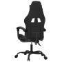 Silla gaming con reposapiés cuero sintético negro gris en Sillas gaming | Comprar online en Foru.es