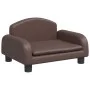 Cama para perros de cuero sintético marrón 50x40x30 cm de vidaXL, Camas para perros - Ref: Foro24-171978, Precio: 65,44 €, De...