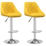 Taburete de cocina 2 unidades terciopelo amarillo mostaza de vidaXL, Taburetes de cocina - Ref: Foro24-335312, Precio: 143,97...