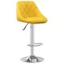 Taburete de cocina 2 unidades terciopelo amarillo mostaza de vidaXL, Taburetes de cocina - Ref: Foro24-335312, Precio: 140,52...