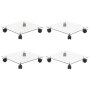 Soportes ruedas plantas 4 uds cuadrado vidrio templado 35x35 cm en Soportes para macetas | Comprar online en Foru.es