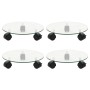 Soportes ruedas plantas 4 uds redondo vidrio templado 28 cm en Soportes para macetas | Comprar online en Foru.es