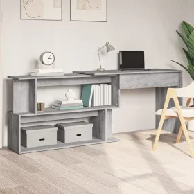 Sonoma gray plywood corner desk 200x50x76cm by vidaXL, Desks - Ref: Foro24-815424, Price: 96,73 €, Discount: %