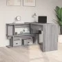 Escritorio esquina madera contrachapada gris Sonoma 200x50x76cm de vidaXL, Escritorios - Ref: Foro24-815424, Precio: 96,73 €,...